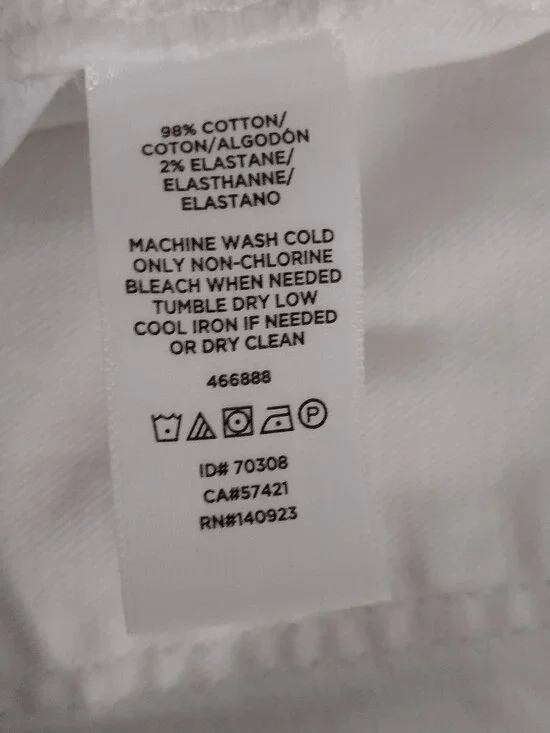 LOFT Plus Size 22 White Denim Shorts NWOT Drawstring Waist Frayed Hem Casual Sum - Picture 8 of 8